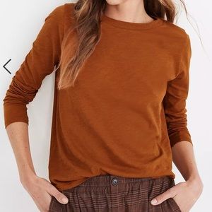 Madewell Whisper Cotton Rib-Crewneck Long Sleeve Tee
